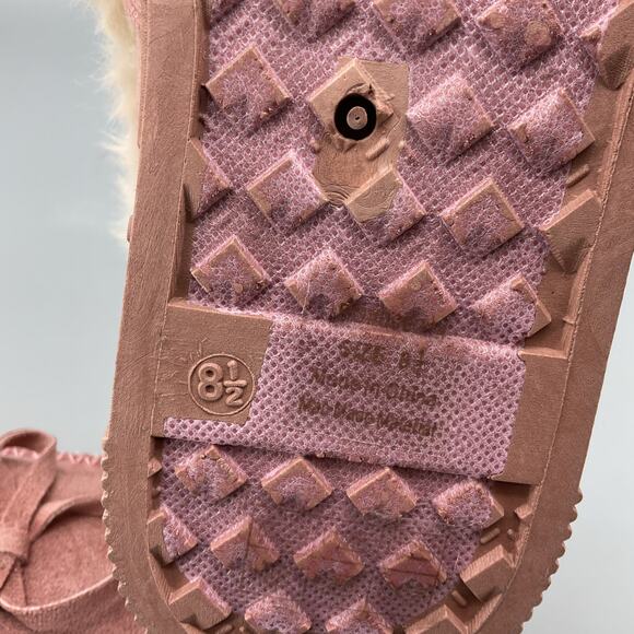 NEW Journee Collection Women’s Midnight Faux Fur Moc Slippers Pink Size 7.5 - Picture 5 of 10